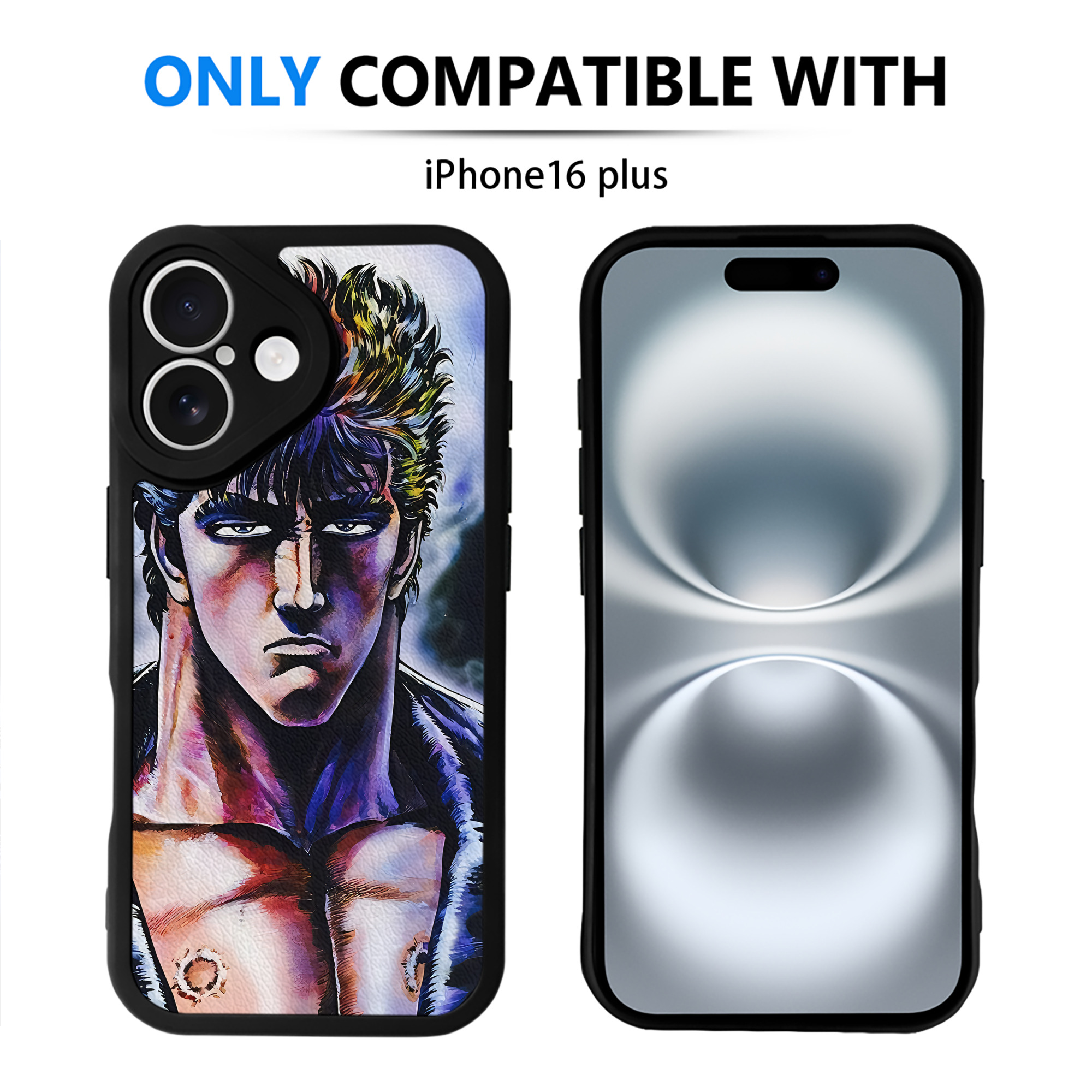 （画像用） 北斗の拳 Fist of the North Star 【iPhone 16シリーズ対応】シリコンスマホケース（レザー調） 材質：シリコン